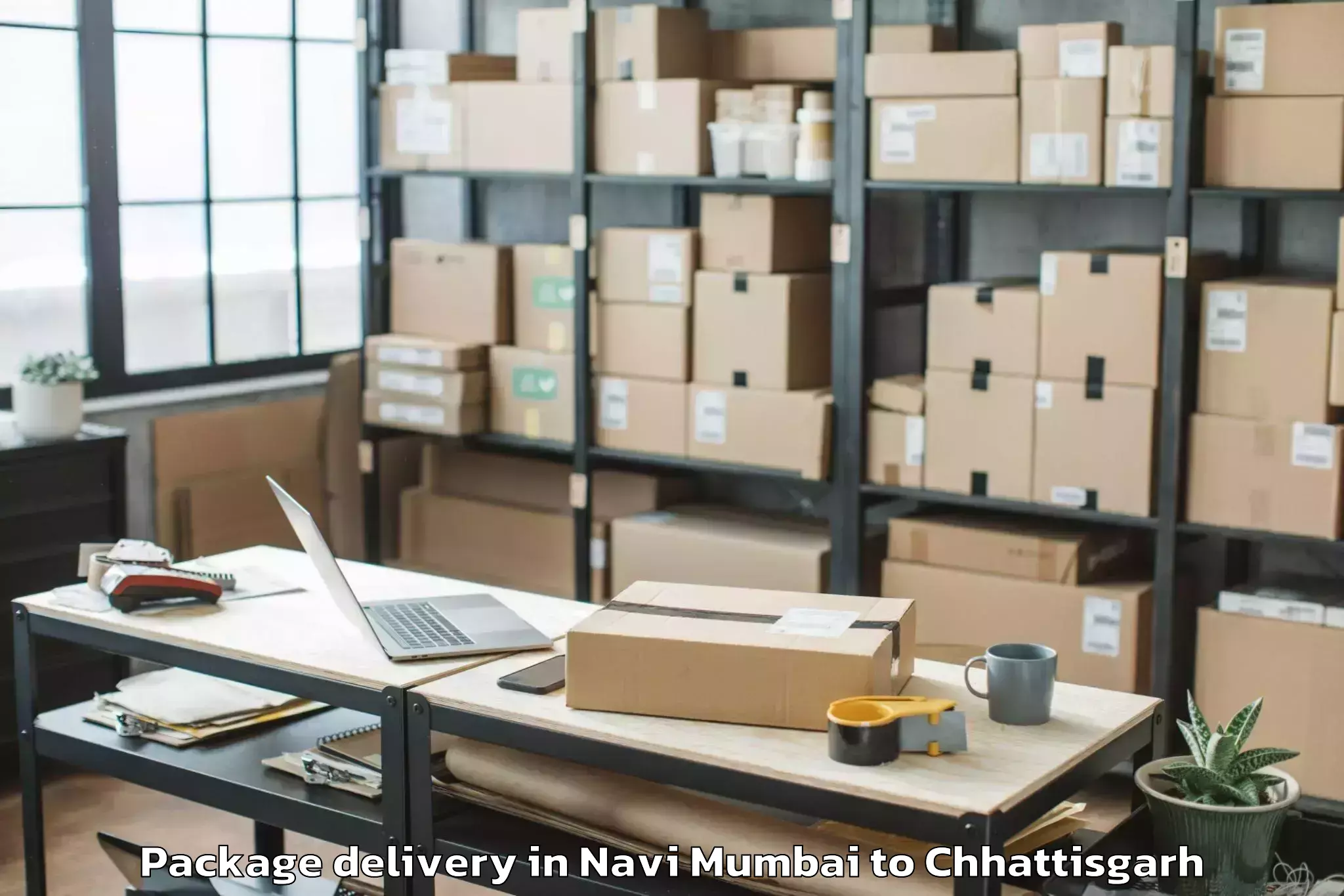 Navi Mumbai to Kirandul Package Delivery Booking